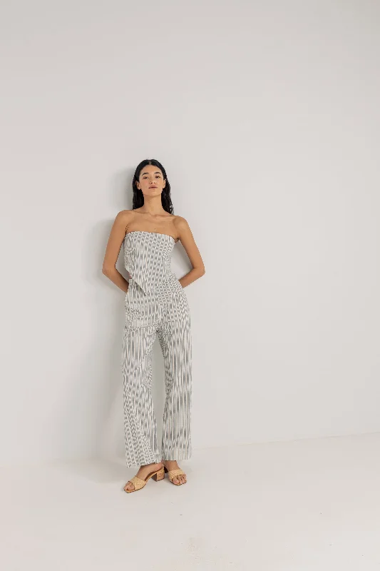 Stella Stripe Wide Leg Pant Blue Stripe