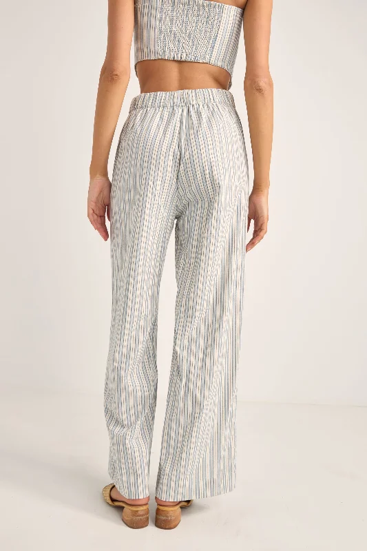 Stella Stripe Wide Leg Pant Blue Stripe