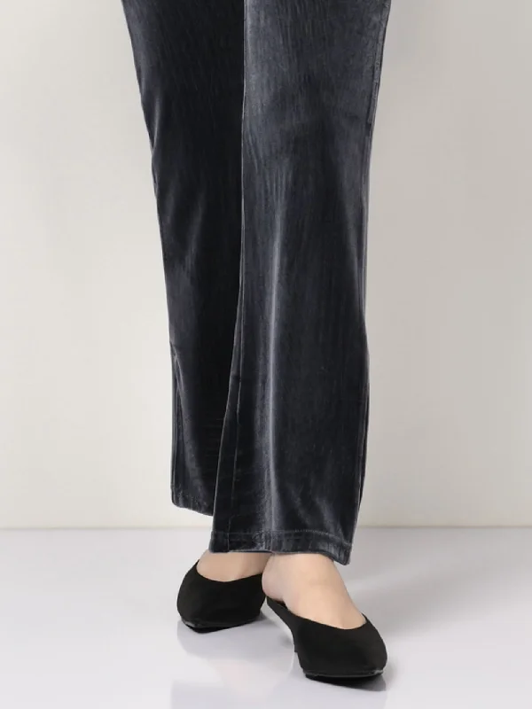 Velvet Trouser - Dark Grey