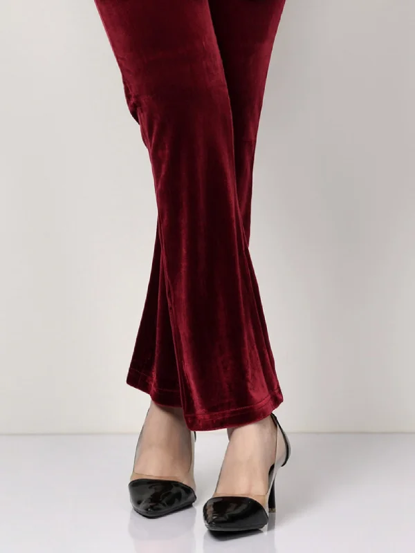 Velvet Trouser - Red