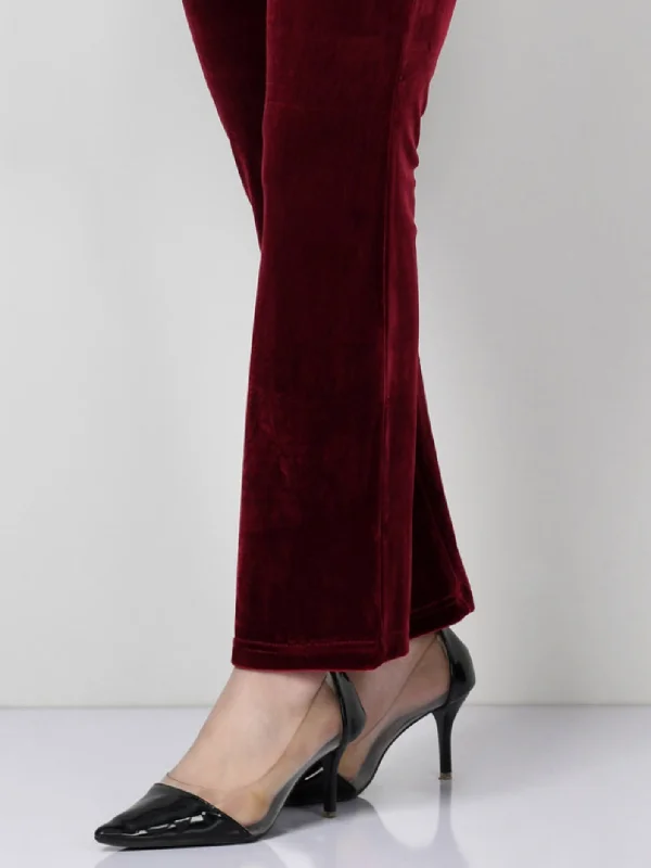 Velvet Trouser - Red