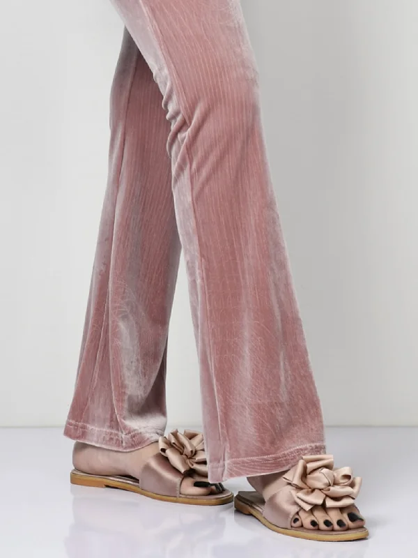 Velvet Trouser - Tea Pink