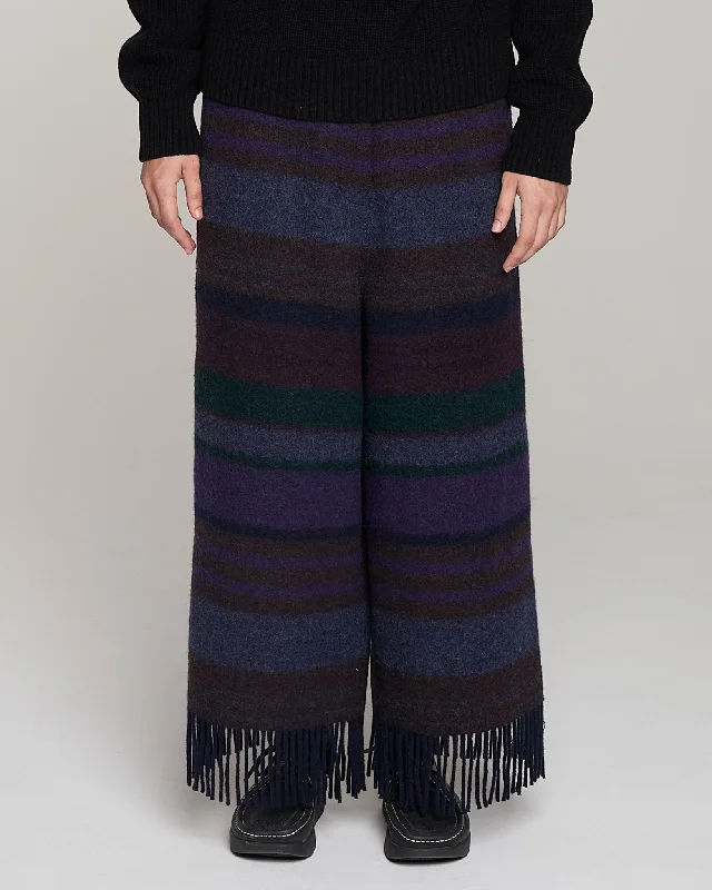 G.o.D Madonna Pants Blanket Wool Dark Brown/Multi