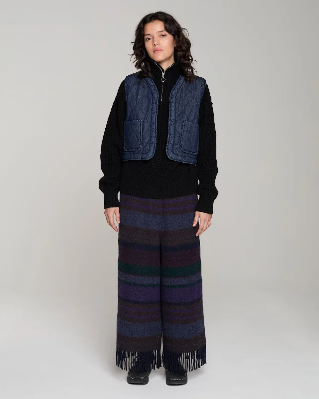 G.o.D Madonna Pants Blanket Wool Dark Brown/Multi