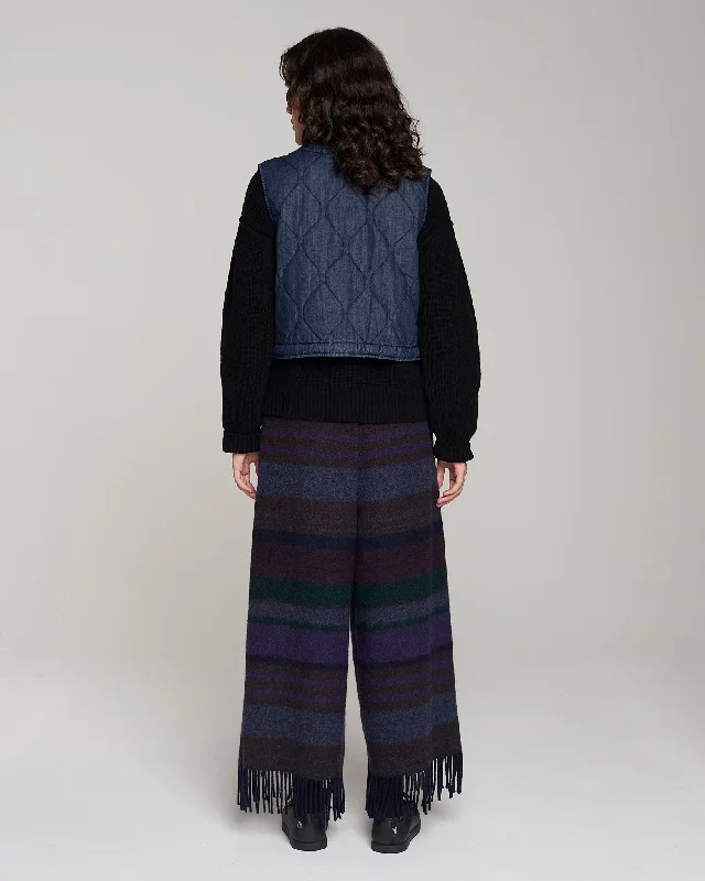 G.o.D Madonna Pants Blanket Wool Dark Brown/Multi