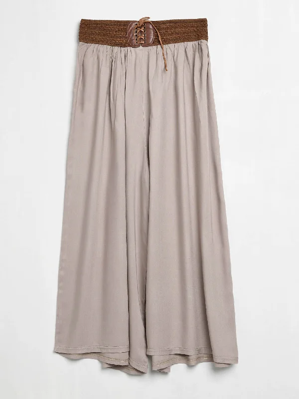 Belted Culotte Pants