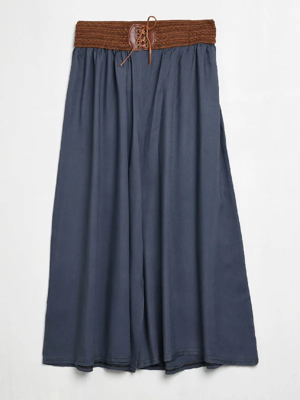 Belted Culotte Pants