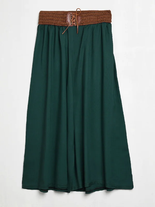 Belted Culotte Pants