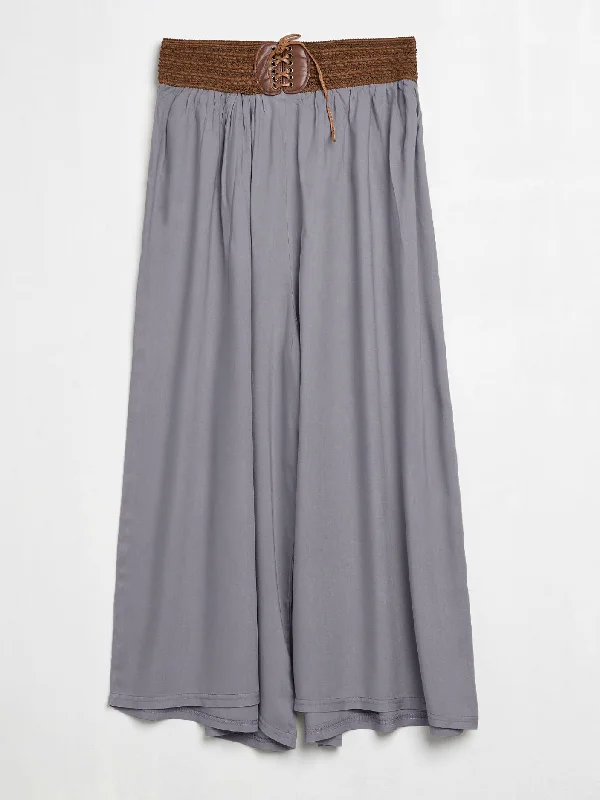 Belted Culotte Pants