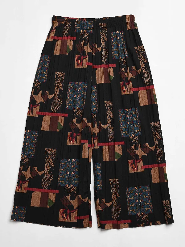 Printed Crinkle Culottes