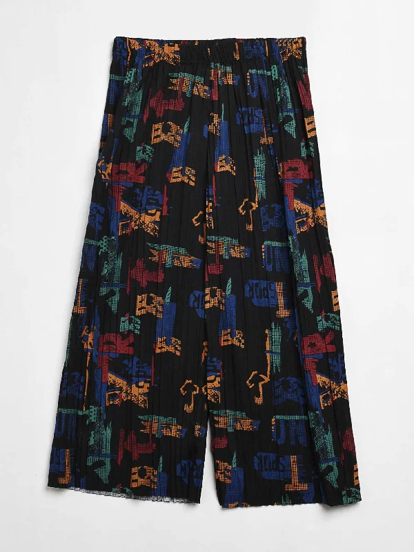 Printed Crinkle Culottes