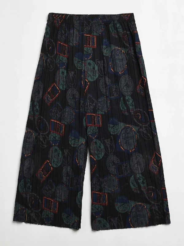 Printed Crinkle Culottes