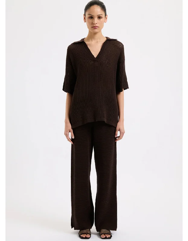 Willow Crochet Pant Espresso