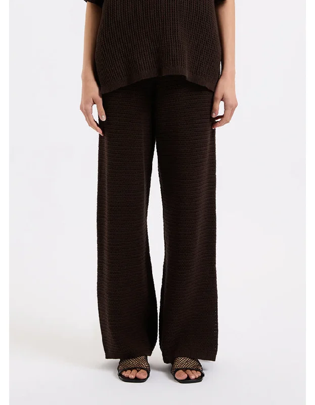 Willow Crochet Pant Espresso