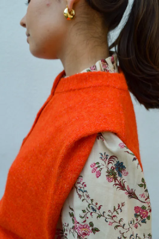 ICHI Lamora Orange Knit Vest