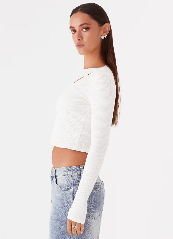 Cassius Long Sleeve Top - Ivory