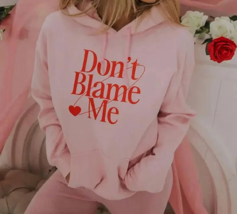 Love Made Me Crazy Hoodie In Pink