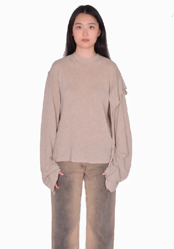 OTTOLINGER 0601501 SPECIAL DECONSTRUCTED LINEN LONGSLEEVE BEIGE