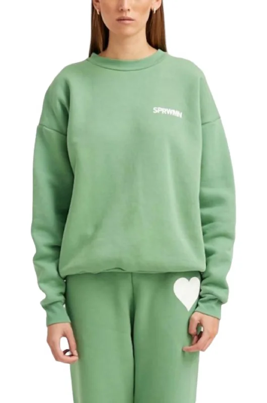 Tiny Logo Sweatshirt In Evergreen