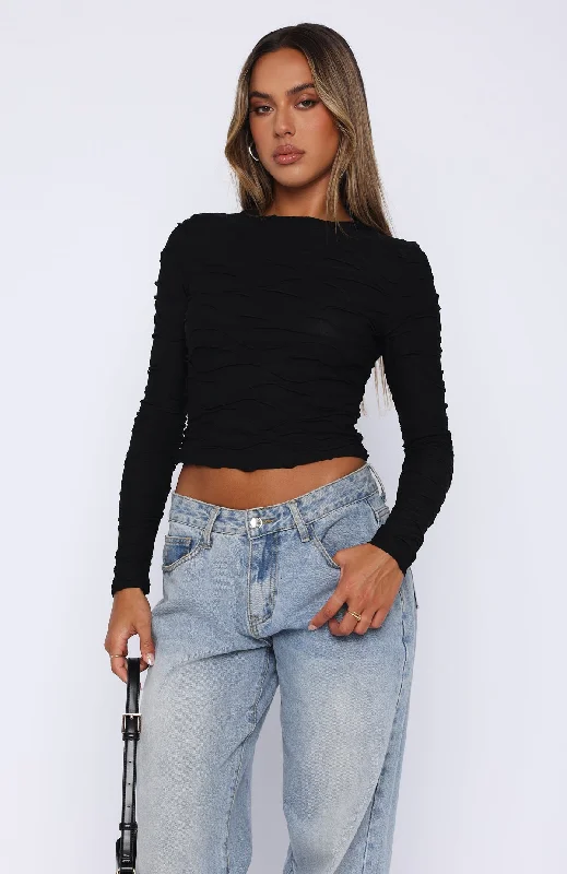 Higher Highs Long Sleeve Top Black