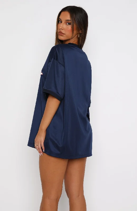 Just Get Along Oversized Jersey Navy