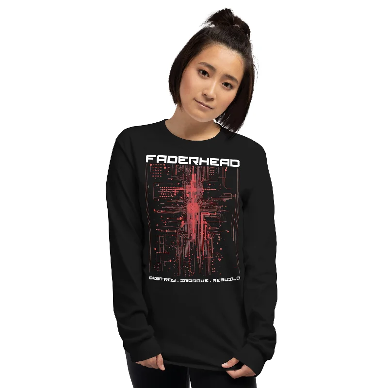 DESTROY IMPROVE REBUILD CYBER Long Sleeve Shirt Women