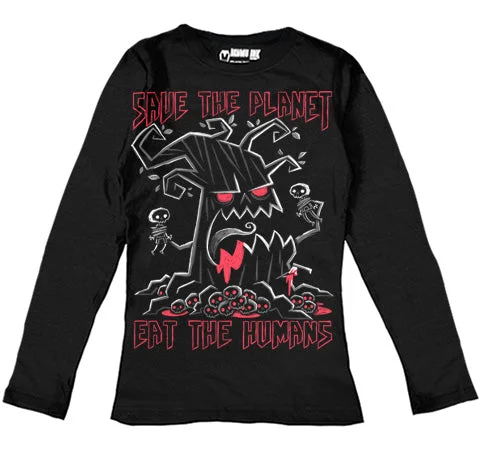 Eat The Humans Women Long Sleeve Tshirt