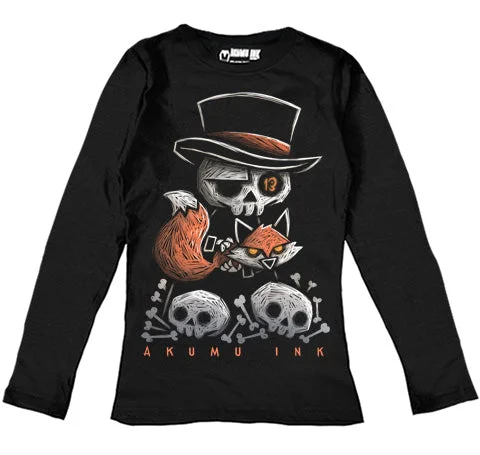 Lucky Mr. Fox Women Long Sleeve Tshirt