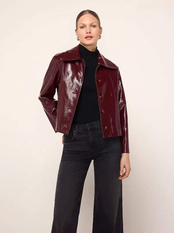 Bonnie Burgundy Vinyl Jacket