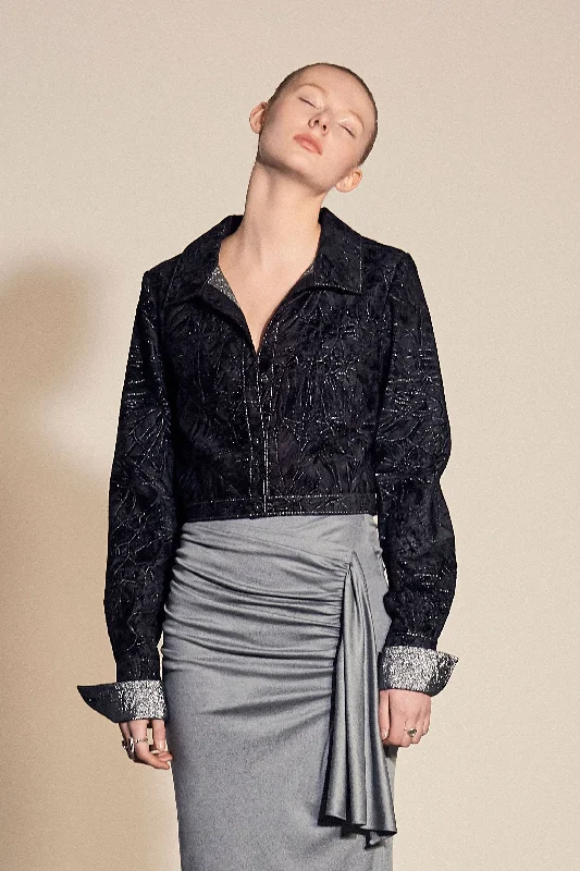 CALLISTO VELVET JACQUARD SHIRT JACKET