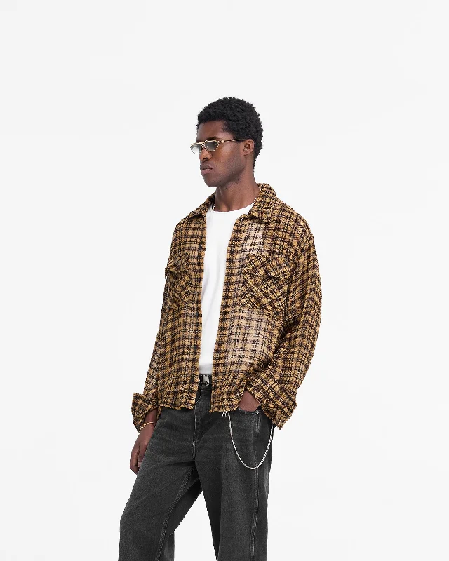 Check Flannel Shirt - Yellow Check