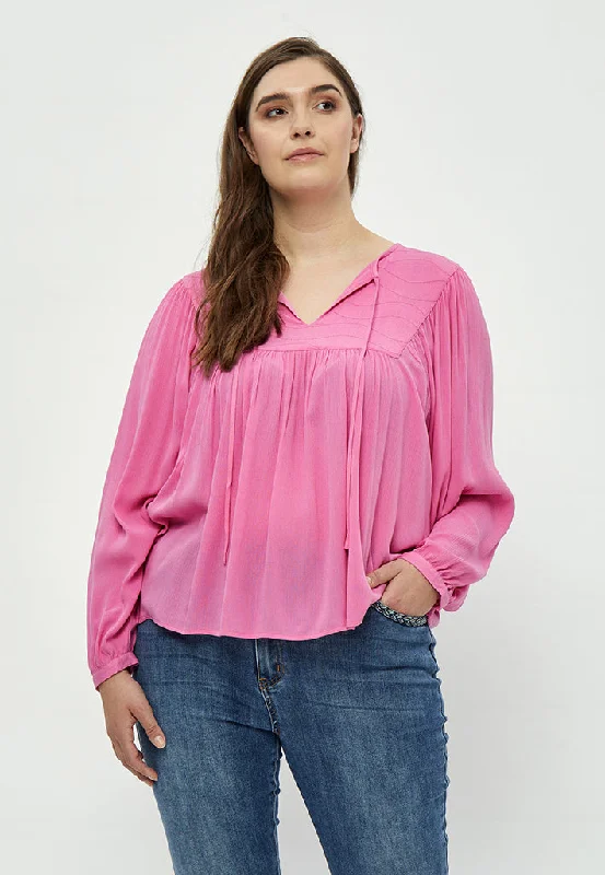 Danea Blouse Curve - Fuchsia Pink