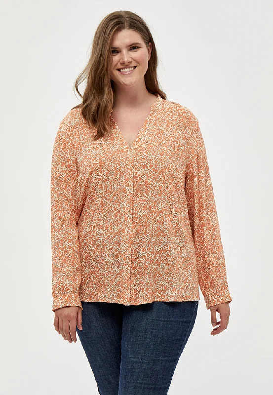 Daria Jenni Shirt Curve - Melon Peach Print