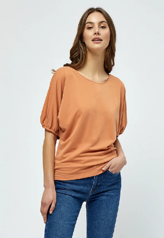 Elara Blouse - Caramel Brown