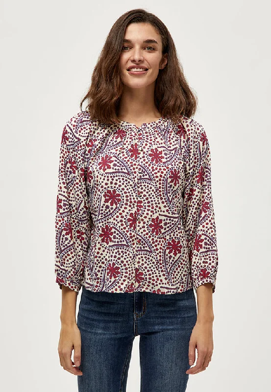 Ellery Blouse - True Red Print