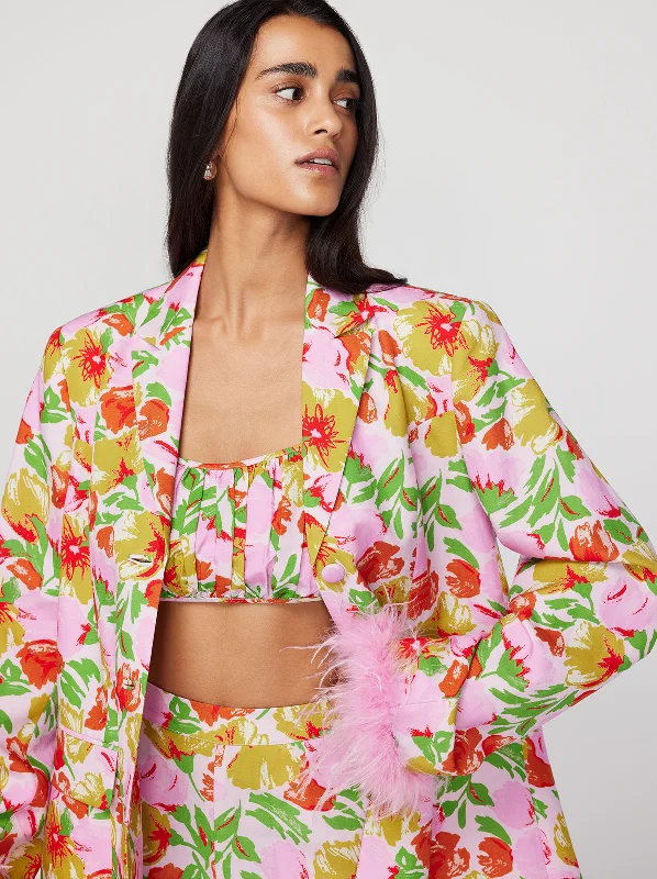 Emilia Pink Garden Floral Blazer