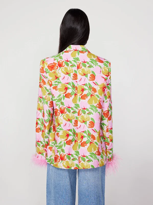 Emilia Pink Garden Floral Blazer