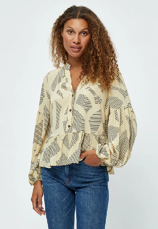 Fijola Blouse - Warm Sand Print