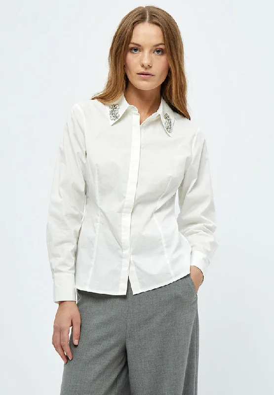 Filipa Fitted Shirt - Cloud Dancer