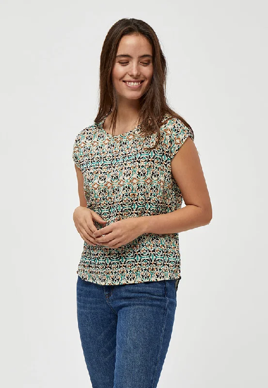 Flora Malucca Blouse - Almond Milk Print