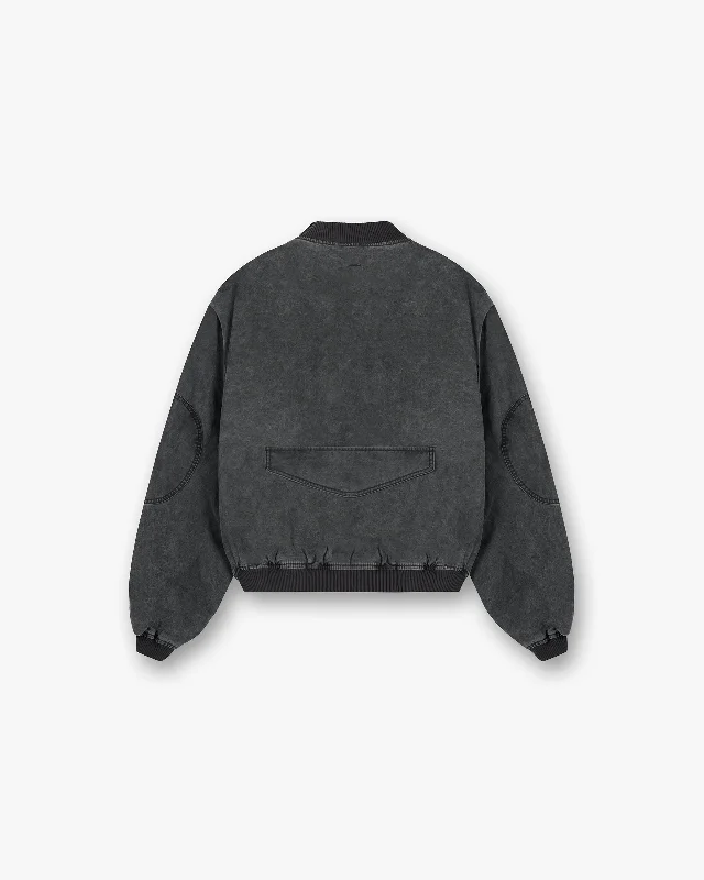 Inset Sleeve Bomber - Stained Black