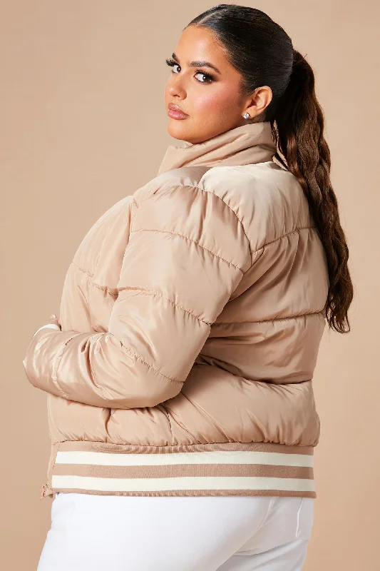 Mrs. Jackson Puffer Jacket - Tan