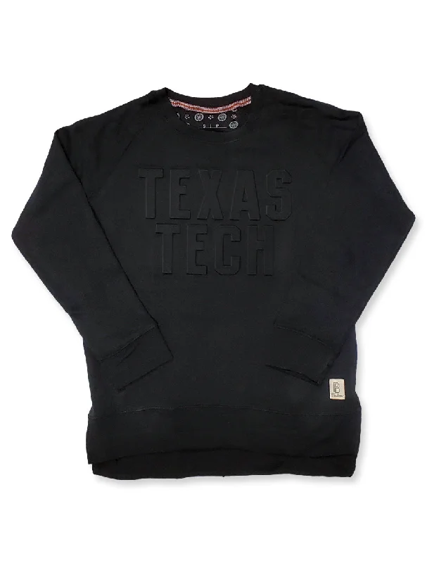 Press Box ""Embossed"" Oversized Hi-Lo Raglan Fleece