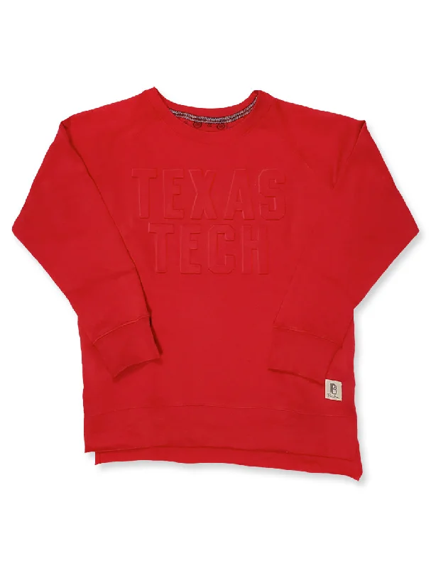 Press Box ""Embossed"" Oversized Hi-Lo Raglan Fleece