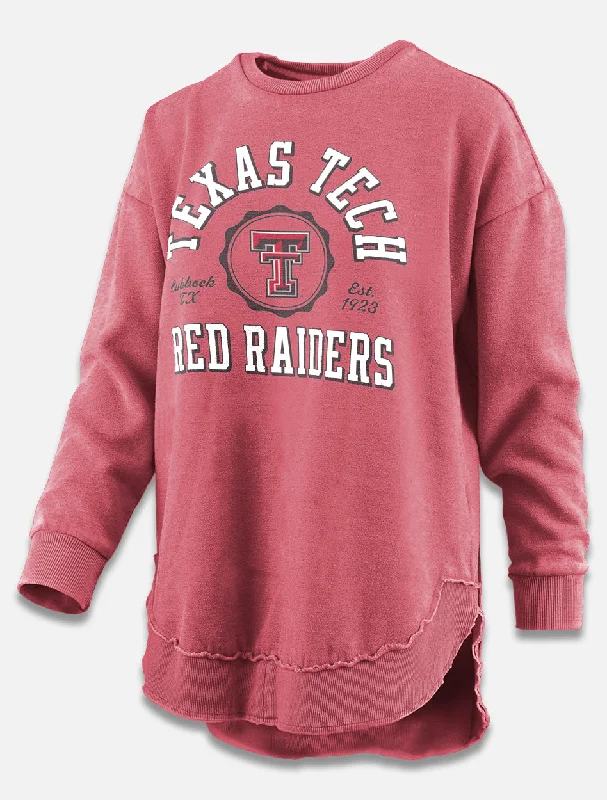 Pressbox Texas Tech Red Raiders ""Bishop"" Hi Low Hem Crew Pullover