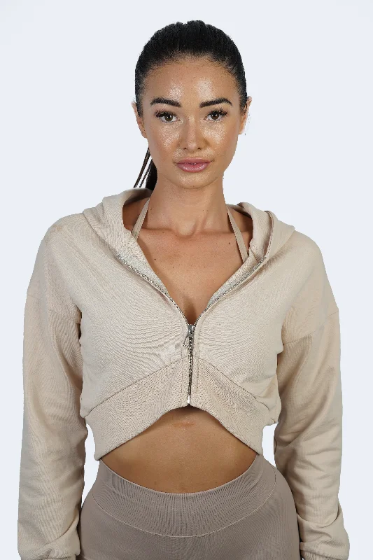 RISE ZIP JACKET - BEIGE