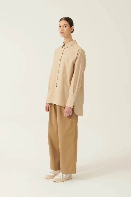 SAKIKO GARMENT DYED POPLIN - BEIGE