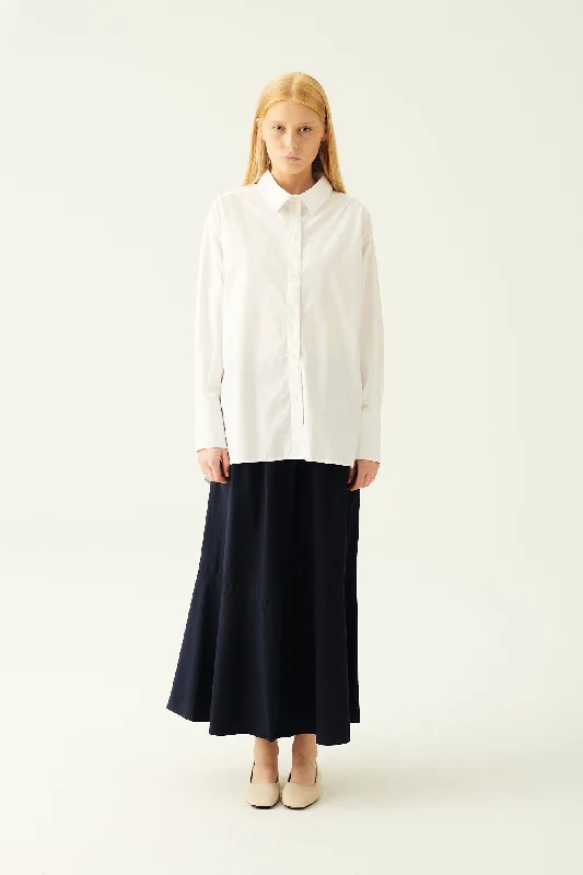 SAKIKO GARMENT DYED POPLIN - WHITE