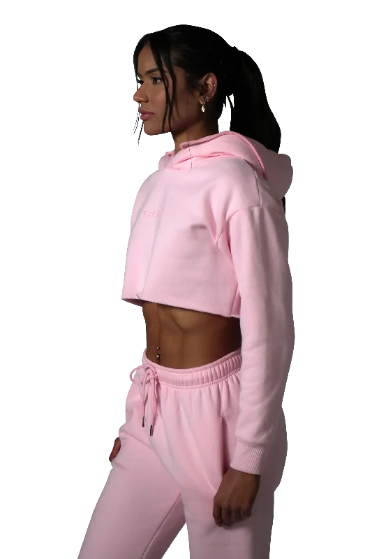 Series 1 Cropped Hoodie - Baby Pink