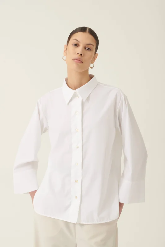 SHINO NON IRON POPLIN - WHITE